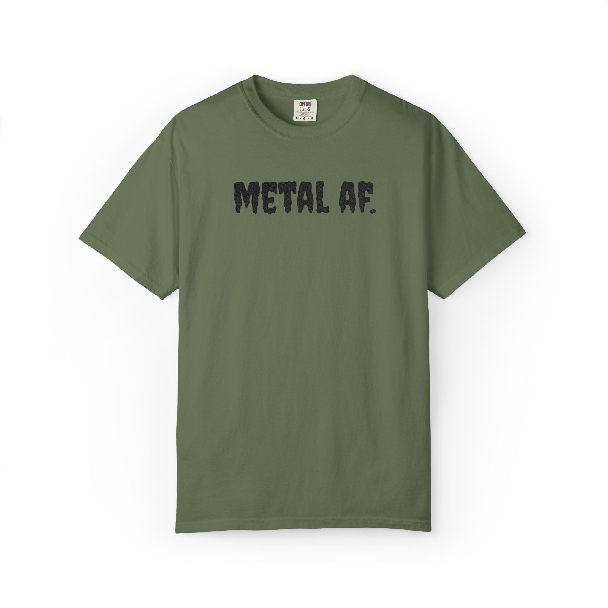 "Metal AF." Cool Embroidered T-Shirt