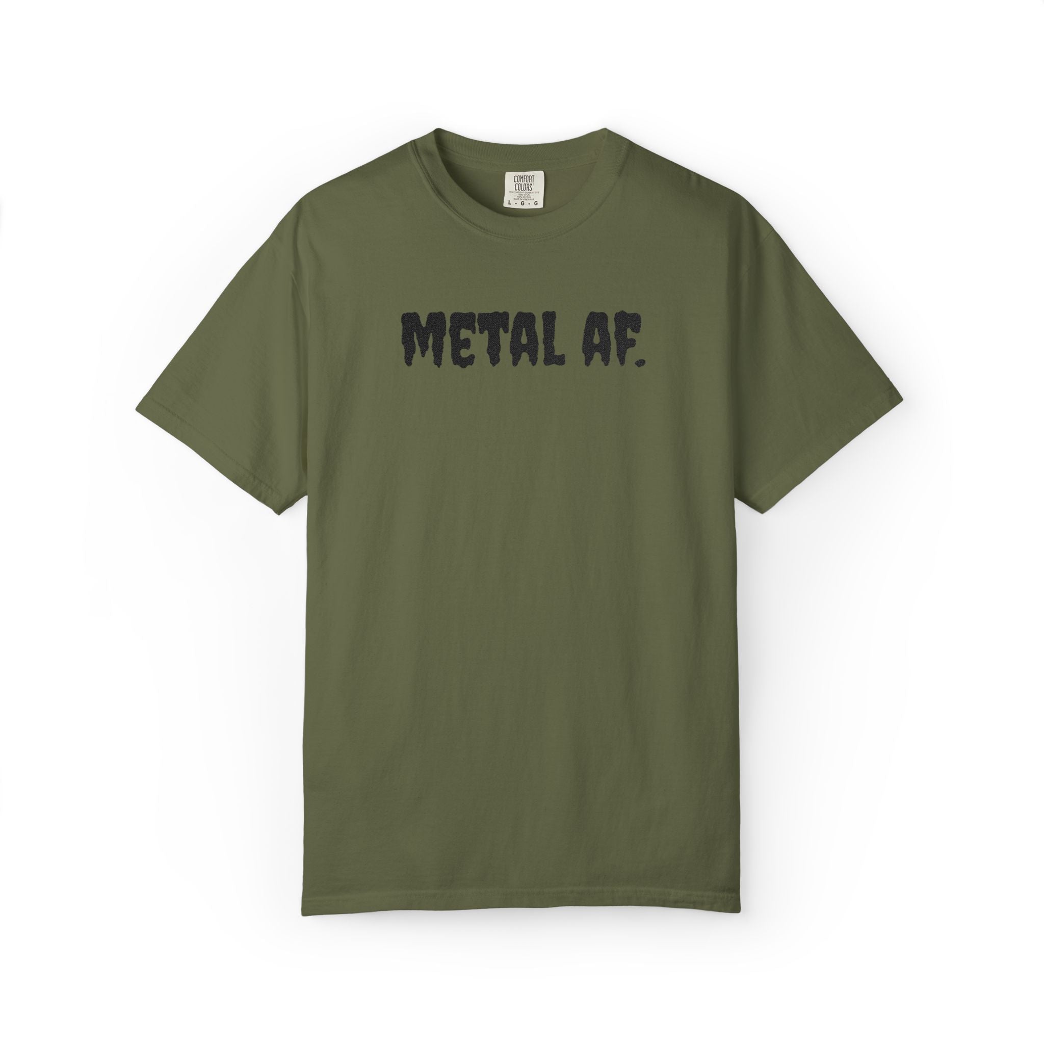 "Metal AF." Cool Embroidered T-Shirt
